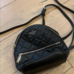 Kate Spade Black Quilted Backpack